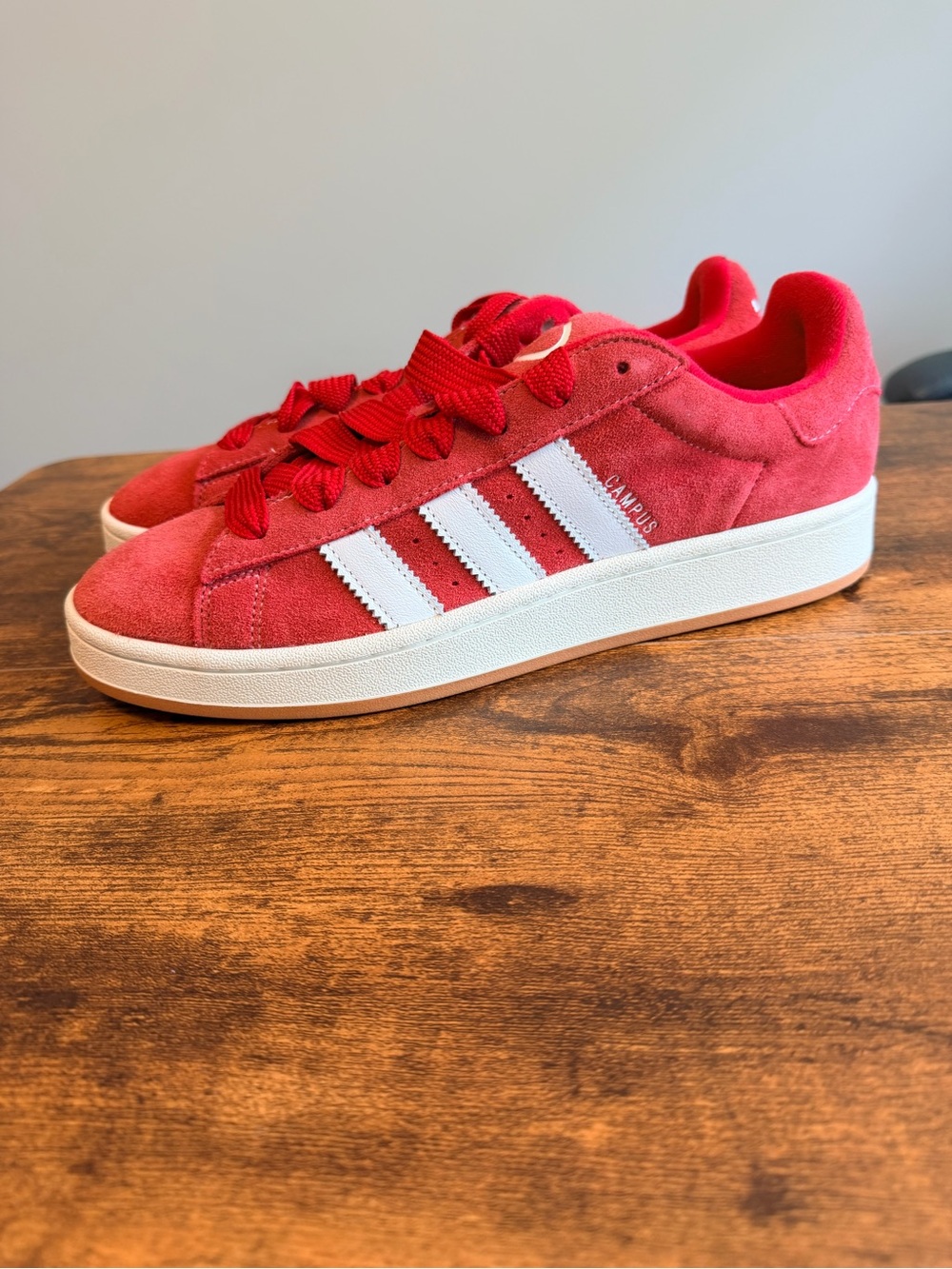 adidas Campus 00 Suede Sneakers in Red and White 11.5M